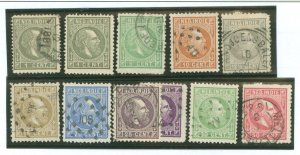 Netherlands Indies #3a/4/8-15 Used Single