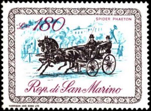 San Marino #703-709, Complete Set(7), 1969, Horses, Never Hinged