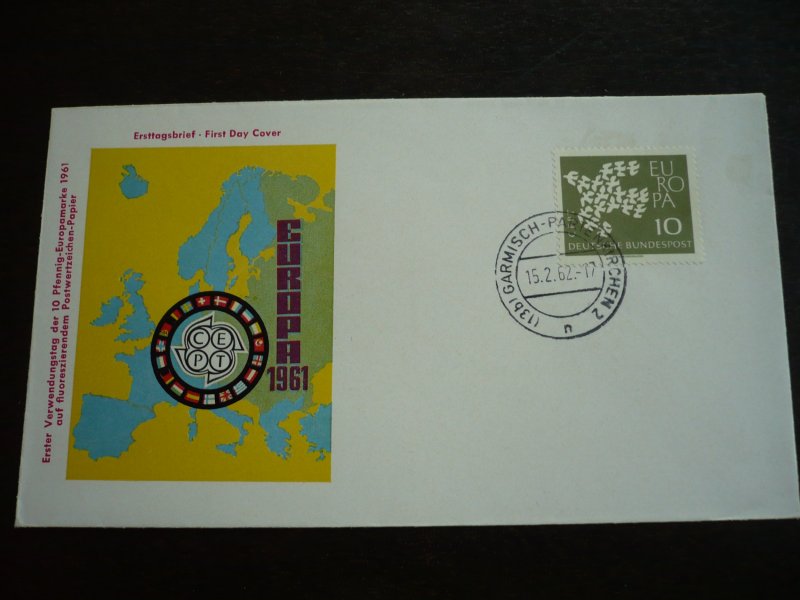 Europa 1961 - Germany - Fluorescent Issue - First Day Cover