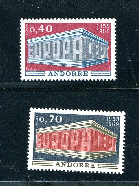 French  Andorra  Europa  1969 Mint VF NH - Lakeshore Philatelics