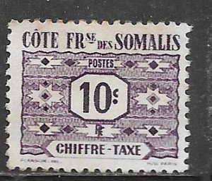 Somali Coast J39: 10c Numeral, unused, NG, VF