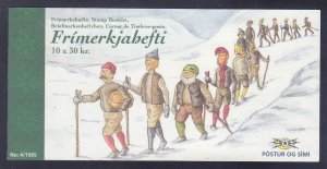 Iceland 811 MNH 1995 Snowman & Snowwoman Christmas Full Booklet - 2 Scans