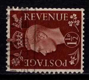 Great Britain 1937-47 George VI Def., Wmk Sideways, 1½d [Used]