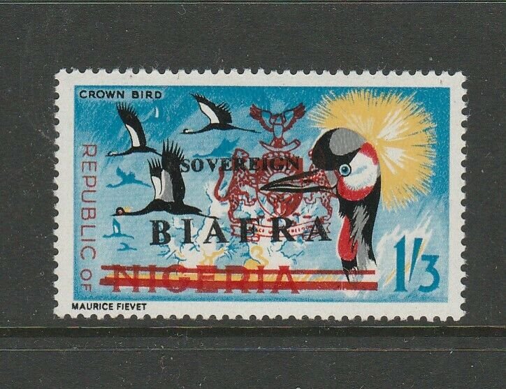 Biafra 1968 Opts on Nigeria 1/3 Bird, UM/MNH SG 12