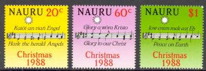 Nauru Sc# 355-357 MH 1988 Christmas