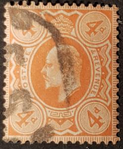 Great Britain, King Edward VII, 4d, orange