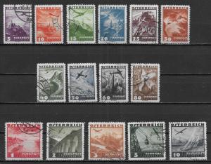 Austria C32-46 Airmails set Used (LL2018)