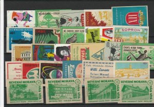 Czechoslovakia Match box Label Stamps Ref 28608