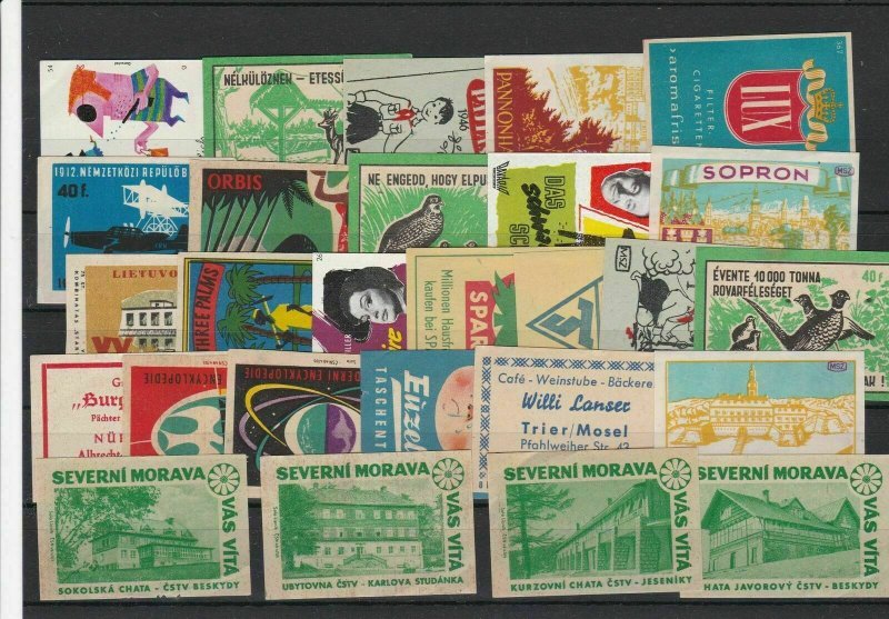 Czechoslovakia Match box Label Stamps Ref 28608