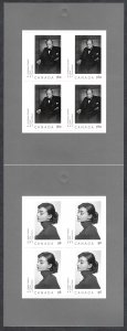 Canada #2273b Photographic Portraits (2008). Gutter pane of 8 stamps. MNH