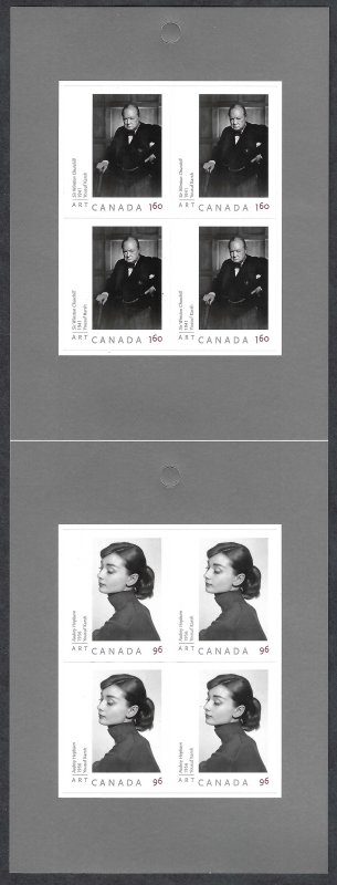 Canada #2273b Photographic Portraits (2008). Gutter pane of 8 stamps. MNH