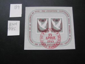 SWITZERLAND 1945 USED SC B144  XF $95  (188)