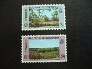 Stamps - Guernsey - Scott# 147-148 - Mint Never Hinged Set of 2 Stamps