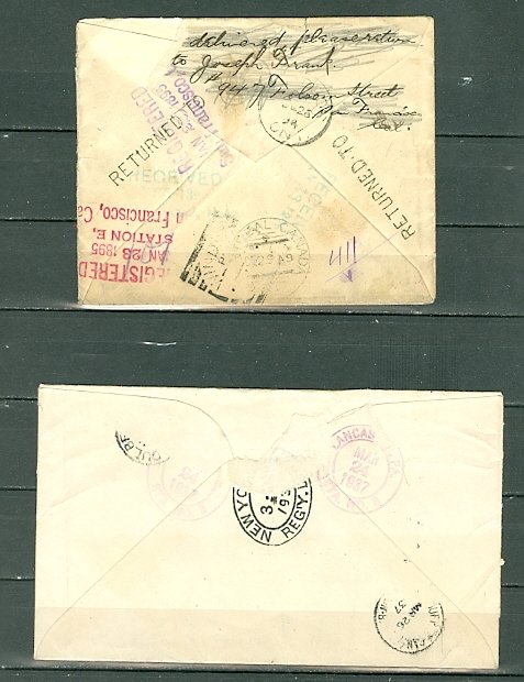 US LOT of (4) EARLY COVERS incl. (2) REGISTERED