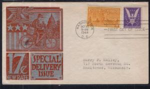 US E18 Motorcycle Staehle Typed FDC