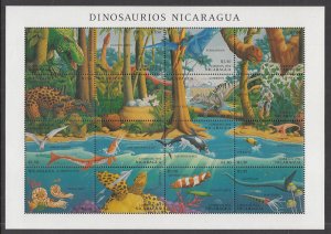 Nicaragua 2041 Dinosaurs Souvenir Sheet MNH VF