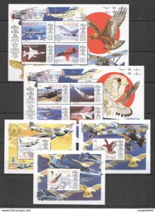 Ss1653 1998 St. Vincent Transport Aviation Royal Air Force Birds !!! 2Kb+3Bl Mnh