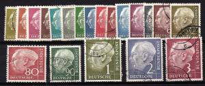 Germany 1956-60 Scott 702-21 Cmplt mixed set scv $22.00 Less 70%=$6.60