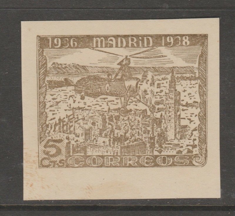 Spain Essay Proof postal revenue Madrid Helicopter 5-31-3 mint gum hinged- nice