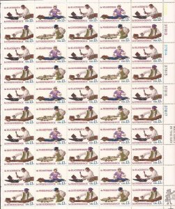 US Stamp - 1977 Skilled Hands for Independence 50 Stamp Sheet #1717-20