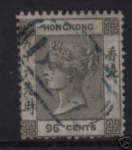 Hong Kong #7 Used Key Stamp