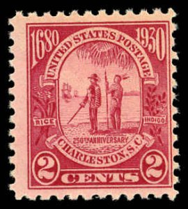 US Sc 683 F-VF/MNH - 1930 2¢ Charleston South Carolina 250th Anniv.