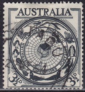 Australia 276 USED 1954 Map of Antarctica