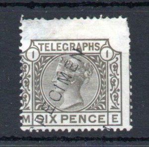 6d TELEGRAPHS MOUNTED MINT OVERPRINTED 'SPECIMEN' 