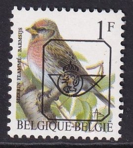 Belgium  #1432  MNH  1992  birds 1f  pre cancelled sizerin flamme