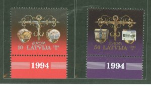 Latvia #379-380 Mint (NH) Single (Complete Set) (Europa)