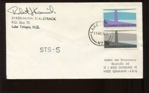 STS-5 SPACE SHUTTLE NEW ZEALAND TRACKING STATION  DIRECTOR SIGNED COVER GT310