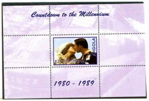 Angola 1999 Millennium DIANA & CHARLES Wedding s/s Perforated Mint (NH)