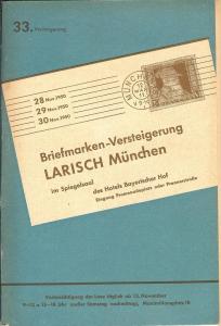 Larish: Sale # 33  -  33. Versteigerung, A. Larish-Munche...