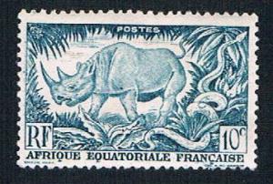 French Equatorial Africa 166 MLH Black Rhino (BP7814)