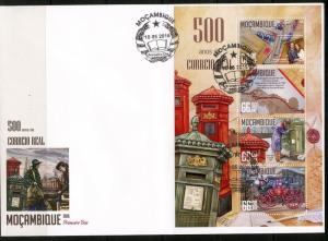 MOZANBIQUE 2016 500th ANNIVERSARY OF THE ROYAL MAIL SHEET FIRST DAY COVER