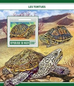 Niger - 2017 Turtles on Stamps - Stamp Souvenir Sheet - NIG17314b