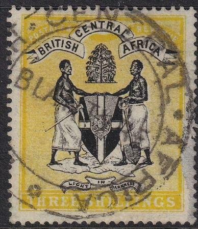 British Central Africa 1895 SC 27 Used SCV$ 65.00