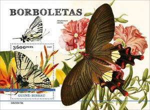 GUINEA BISSAU - 2023 - Butterflies - Perf Souv Sheet - Mint Never Hinged