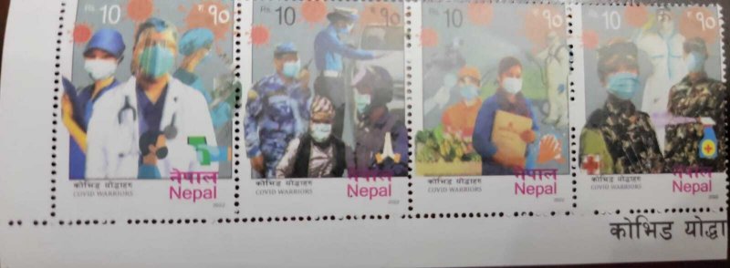 O) 2022, NEPAL, ERROR IN THE WORD NEPAL, MEDICINE, PANDEMIC - COVID 19,  WARRIOR