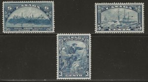 Canada  202, 204 & 208 Mint Hinged (417111) 