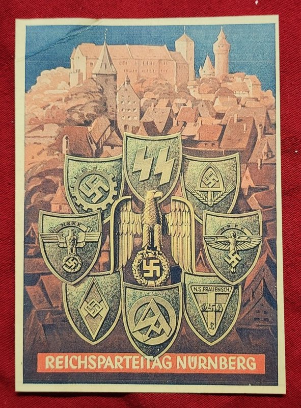 Nazi Germany Third Reich Reichsparteitag Nurnberg 1936 postcard  WW2 WWII German