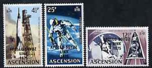 ASCENSION IS. - 1975 - Apollo Soyuz o/p - Perf 3v Set - MNH