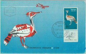 87608 - ISRAEL  - Postal History - MAXIMUM CARD -  BIRDS  1963