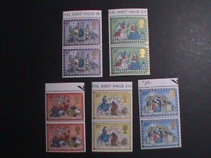 GREAT BRITIAN- CHRISTMAS STAMPS-MNH PAIRS SET VERY FINE WE SHIP TO WORLD WIDE