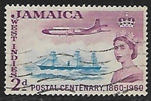 Jamaica # 178 - Passenger Ship & Airplane - used.....{KBrG}