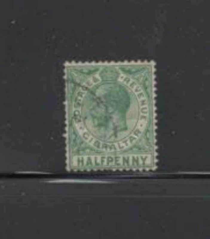 GIBRALTAR #66 1912 1/2p KING GEORGE V F-VF USED a