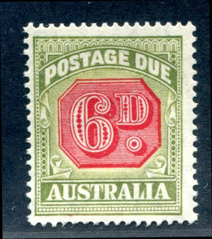 AUSTRALIA J69 MINT, VF LH 6p postage due