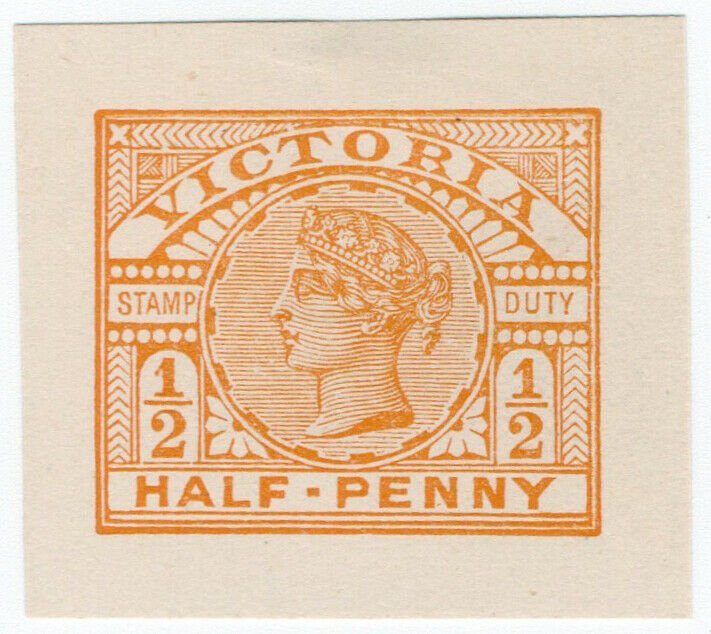 (I.B) Australia - Victoria Revenue : Stamp Duty ½d (postal cut-out)