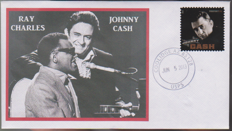 2013 Johnny Cash Stamp OOAK UO First Day Cover FDC JC3 07