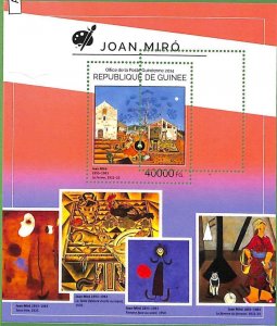 A0614  - GUINEE Guinea - ERROR MISSPERF  Stamp SHEET - ART Painters: Joan Miró